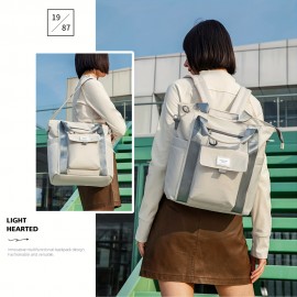 Women's Large Capacity Convertible Backpack - Stylish Multi-Compartment Travel Backpack with Detachable Crossbody/Handheld Bag, Adjustable Padded Shoulder Straps
