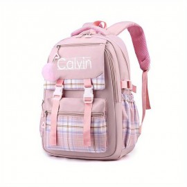 Calvin Inspired Backpack - Large Capacity School, Travel, Work Bag with Ergonomic Padded Straps, Multiple Compartments, Zipper Closure - Durable Nylon Backpack for Women & Men